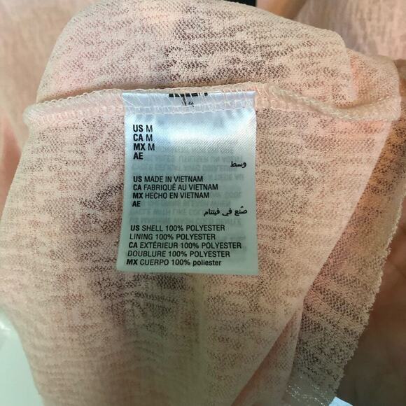 NWT Alfani Women's Medium Light Pink Orange Layered Sleeveless Blouse Dressy - Picture 3 of 6